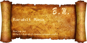 Barabit Masa névjegykártya